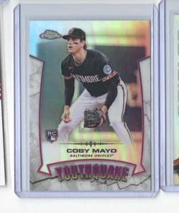 2025 Topps Chrome Coby Mayo Rookie Youthquake Baltimore Orioles - Picture 1 of 2