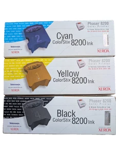 Xerox ColorStix 8200 3 Pack x5 : Cyan, Yellow , and Black Ink Tektronix x 15 - Picture 1 of 1