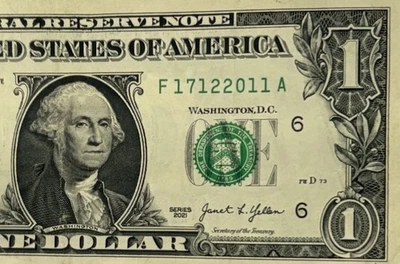 Birthday Note December 17 2011 Fancy Serial Number One Dollar BillF17122011AFW - Image 1 of 4