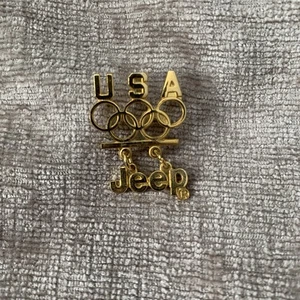 1998 Jeep USA Olympics Gold Tone Lapel Pin - Picture 1 of 4