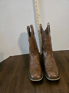Rollda Childrens Unisex Brown Cowboy Boots Sz 6 BK  Excellent Condition Sq. Toe - Picture 1 of 12