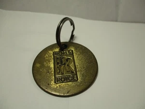 Vintage Brass Rolls Royce Key Ring Key Chain Fob Accessory Collectible - Picture 1 of 5