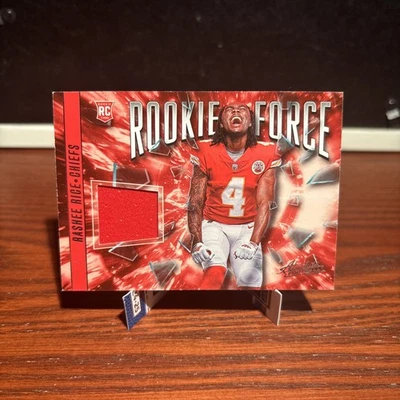 2023 Absolute Rashee Rice Rookie Force Jersey Rookie RC #RF-17 Chiefs - Image 1 of 2
