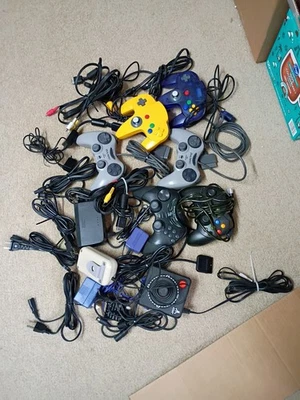 Large Video Gaming Controllers, Cords Accessories Lot - Image 1 of 4