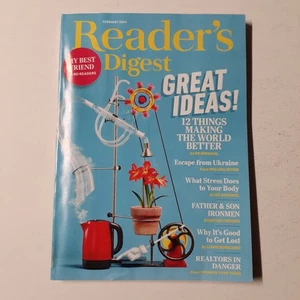 Reader's Digest Magazine February 2024 Great Ideas Stress Health Publisher - Picture 1 of 2