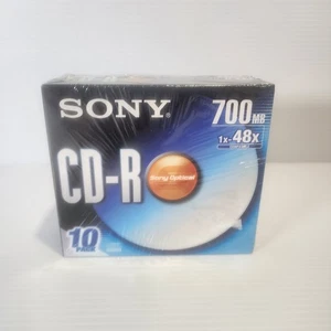 Sony CD-R 700MB 10 Pack CD Brand New Sealed Sony Optical - Picture 1 of 8