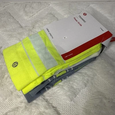 Paquete de 3 calcetines Lululemon Power Stride para mujer talla S nuevos con etiqueta Foto 1 de 4