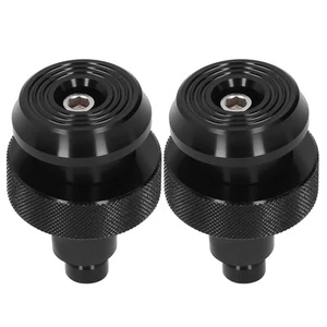 ˜Motorcycle Handlebar End Plug Throttle Speed Control Black Alumimium Rubber - Picture 1 of 15