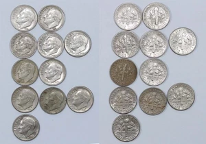 ‘THE HOARD’ ELEVEN USA DIMES including two 900 SILVER DIMES 1947 & 1951 - Picture 1 of 20