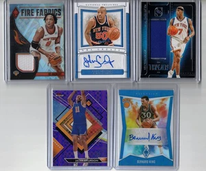 New York Knicks 10 card lot auto jersey serial Jalen Brunson Patrick Ewing OG - Picture 1 of 4
