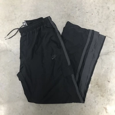 Vintage nike black trackpants y2k baggy wide leg skater mens large Mesh - Image 1 of 4