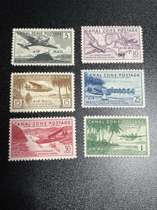 Canal Zone C15-20 Mint Hinged US Possession Airmail Panama KSPhilatelics (C15CZ) - Picture 1 of 7