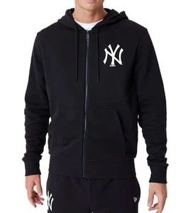 New Era Cap Men's MLB NY New York Yankees Baseball Team Essential Black Hoodie - Picture 1 of 6