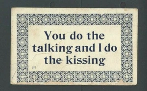 1911 PPC Humor You Do The Talking & I Do The Kissing - Picture 1 of 1