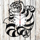 Cheshire Cat Vinyl Record Wall Clock Handmade Home Decor Original Gift 3050