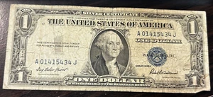 1934 $1 Silver Certificate Blue Seal low serial number - Picture 1 of 1