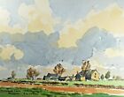 Original Watercolour, Terry Shelbourne (1930 - 2020)  Motherwell Lane, Ancaster