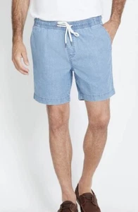 Mens size S Blue Denim RIVERS Casual Shorts With Tie *BNWT* RRP $49.99 - Picture 1 of 4