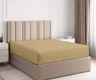 1000TC Egyptian Cotton 8",10",12",15"Deep Pkt Bedding Items US Sizes Taupe Solid