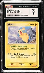 CGC 9 Mint Pokemon EX Smaragd 2005 Minun 37/106 Graded Vintage Uncommon - Bild 1 von 3