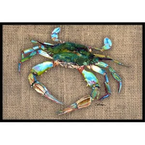 Carolines Treasures 8731MAT 18 x 27 in. Burlap Crab Indoor Or Outdoor Mat - Picture 1 of 1