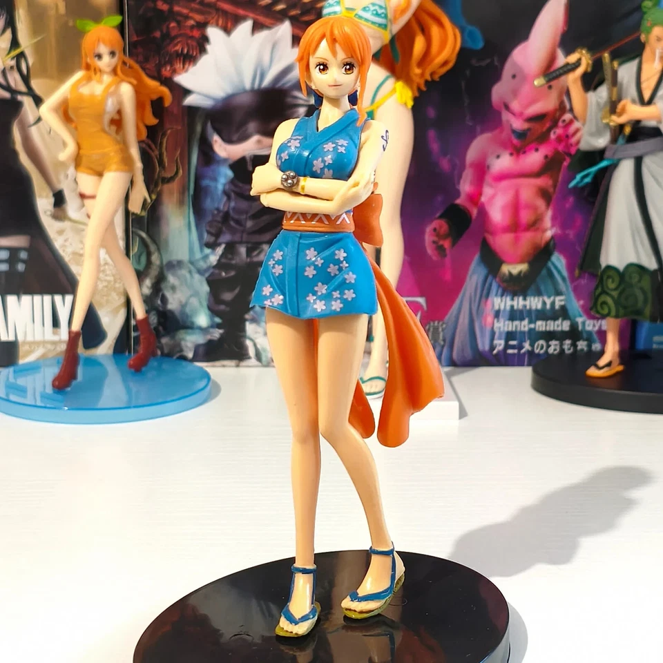 Figurine Nami en kimono bleu One Piece - Photo 1/4
