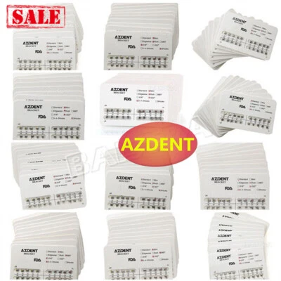 AZDENT Dental Orthodontic Brackets Brace Mini Standard Edgewise Roth MBT 018 022 - Image 1 of 4