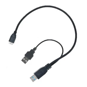 60cm USB 3.0 Y Power Data Cable Cord Lead for LaCie External Hard Drive Disk - Picture 1 of 3