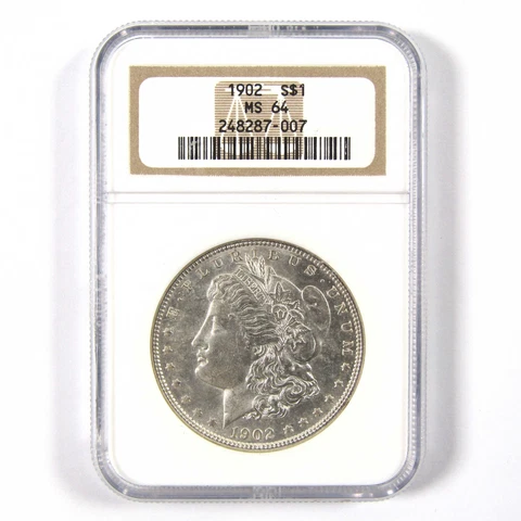 1902 Morgan Dollar MS 64 NGC 90% Silver $1 Uncirculated Coin SKU:I7946 Cover