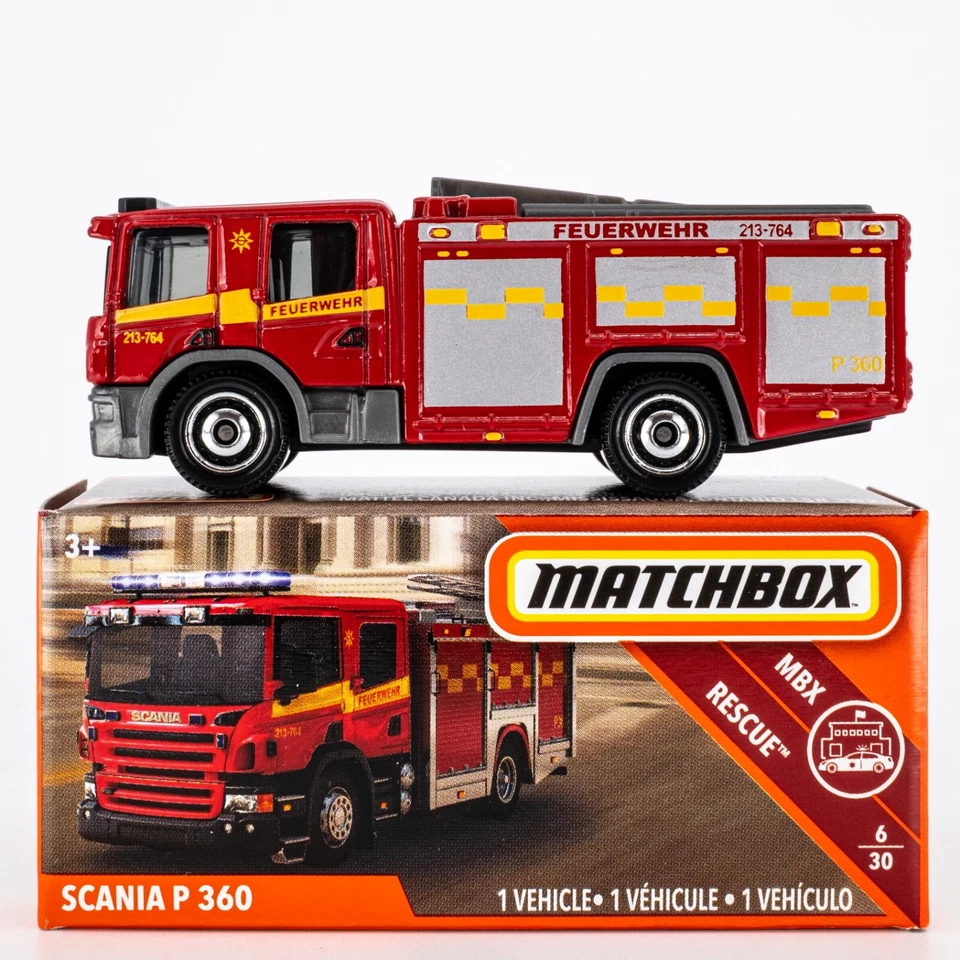 2018 Matchbox Power Grabs #56 Scania P 360 RED | FEUERWEHR | FSB - Image 1 of 1