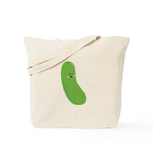 CafePress Funny Pickle Natural Canvas Tote Bag, Cloth Shopping Bag (1441319708) - Picture 1 of 19