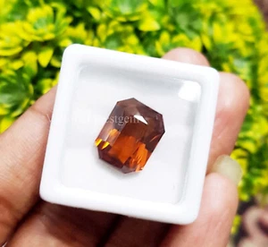 Granate natural certificado de hessonita forma de 10,50 quilates esmeralda piedra preciosa suelta - Imagen 1 de 10