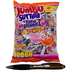Piruletas mexicanas De La Rosa con goma de mascar Paleta Surtida 50 piezas - Imagen 1 de 6