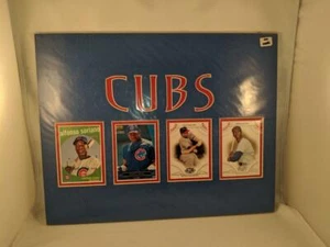 Chicago Cubs 4 porta carte collezionabili targa da parete con carte 14" x 11" - Foto 1 di 2