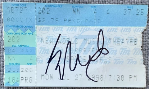 Melanie C Signed In Person 1998 Spice Girls Concert Ticket Stub In Top Loader Cover