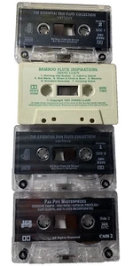 Pan Flute Essentials X2 Bamboo Flute Pan Pipe Masterpieces 4 Cassette Tapes Only - Picture 1 of 10