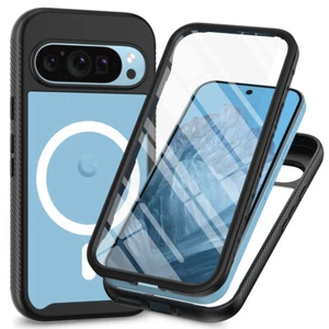 Funda transparente de cuerpo completo con protector de pantalla incorporado para Google Pixel 9 Pro XL 8A - Imagen 1 de 11