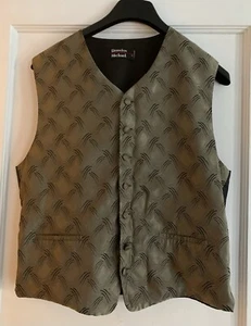 Vintage Michael Brandon Vest Men Med Steampunk Olive/brown USA - Picture 1 of 10