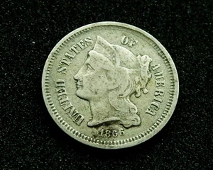 1866 3 Cents Nickel. - Picture 1 of 2