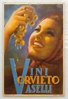 c.1940s Vini Vaselli Orvieto Poster by Carlo Bompiani Italian Wine Italy Vintage