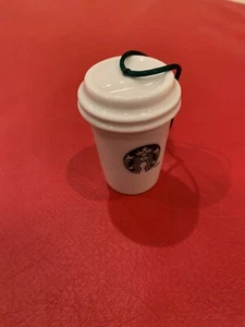 Starbucks Holiday Ornament~ 2014 To Go Cup White with Green Siren Logo - Picture 1 of 1