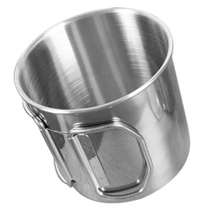 Travel Cup Outdoor Folding Camping Coffee Mug Metal Foldable Insulated Cups - Picture 1 of 12