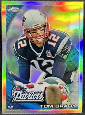2010 Topps Chrome Refractor C80 Tom Brady Patriots - Image 1 of 4