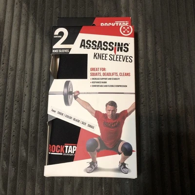 RockTape Assassins 5 mm Rodilleras Talla S Negro Entrenamiento CrossFit Levantamiento de Pesas Foto 1 de 3