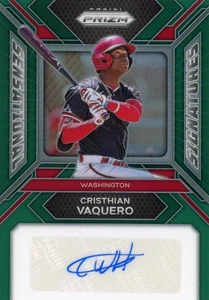 ⚾ Cristhian Vaquero 2024 Prizm Green Prizm Sensational Signatures Auto SS-CV - Picture 1 of 2