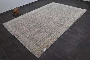 Alfombra Oushak Turca Vintage 7x10 Kilim Alfombra Anatolia Hecha a Mano Boho Decoración ROSA - Imagen 1 de 11