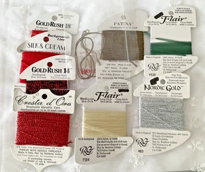 Needlepoint Embroidery Threads Lot of 8 Colors New and Used Rainbow Gallery - Picture 1 of 5