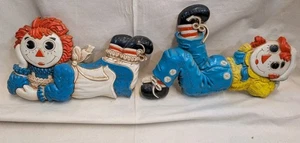 Vintage 1977 Bobbs-Merrill Co., Inc. Raggedy Ann & Andy Hanging Wall Decorations - Picture 1 of 2