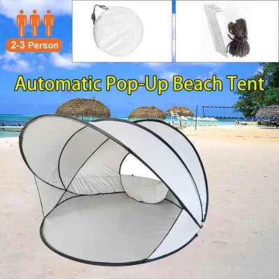 Automatic Pop-Up Beach Tent Sun Shelter Portable Lightweight Easy Setup Camping - Image 1 of 4