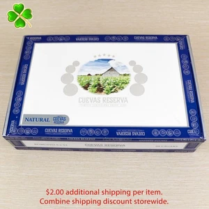 Cuevas Reserva Robusto Natural Empty Wood Cigar Box 8.5" x 5.5" x 2" - Picture 1 of 12